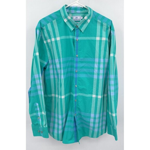 Southern Tide Other - Southern Tide Shirt Mens XL Performance Green Plaid Button Up Trim Fit